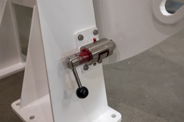 Detail of control handle on AS SCAN net drum